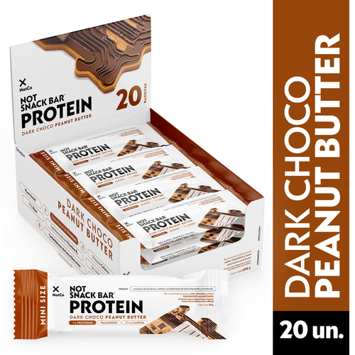 Barra de proteína NotSnack Bar Dark Choc Peanut But 20 x 30g